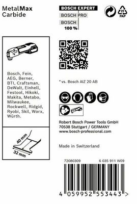 Bosch Power Tools Starlock Tauchsägebl AIZ 32 AIT VE10 2608901182
