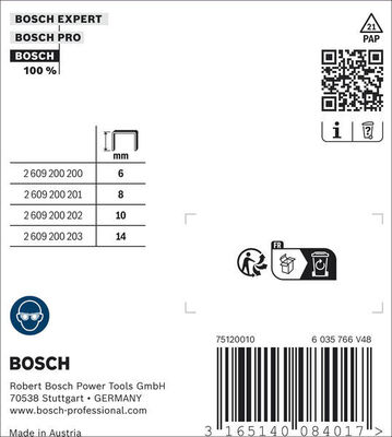 Bosch Power Tools Flachdrahtklammer Typ 51, 10 x 1 x 8 mm 2609200201