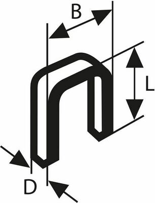 Bosch Power Tools Schmalrückenklammer Typ 55, geharzt 2609200225