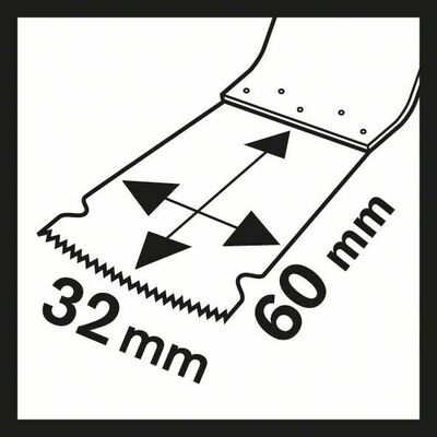 Bosch Power Tools Tauchsägebl Starlock PAIZ 32 APB,60x32mm 2609256D54