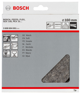 Bosch Power Tools Polierfilz für Exzenterschleifer 3608604001