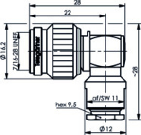 Telegärtner TNC-Kabelwinkelstecker 50Ohm, G1(RG58C/U) 100023729