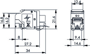 Telegärtner AMJ Modul Cat8.1 RJ45 T568A/B 100023211