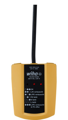 Wiha Steckdosentester 230 V AC, CAT II SB25561