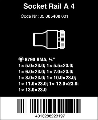 Wera Werk Nuss-Magnetleiste A 4 05005400001