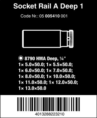 Wera Werk Nuss-Magnetleiste A Deep 1 05005410001