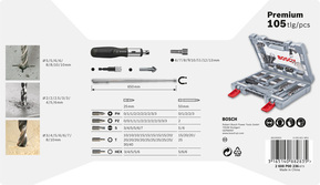 Bosch Power Tools 105-tlg. Premium X-Line Bohrer- und 2608P00236