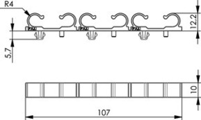 Telegärtner Kabelführungs-Set für 24 Kabel 100021336