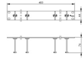 Telegärtner 19Z Rangierpanel mit 4 Kabelführungen 100021513