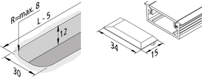Hera Stirndeckel 34mm Einfräsprofil 61500031001 (VE2)