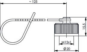 Telegärtner Steckerschutzkappe STX M12x1, Halteband 100022777