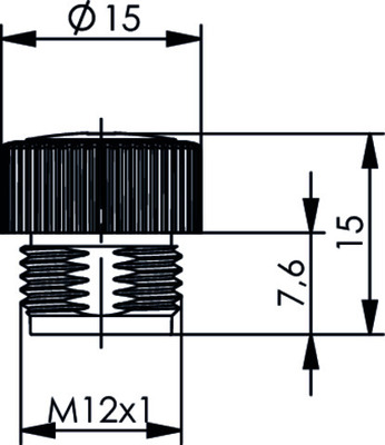 Telegärtner Buchsenschutzkappe STX M12x1 100022778