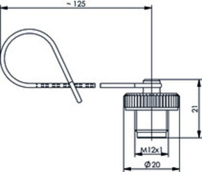 Telegärtner Buchsenschutzkappe STX M12x1, Halteband 100022779