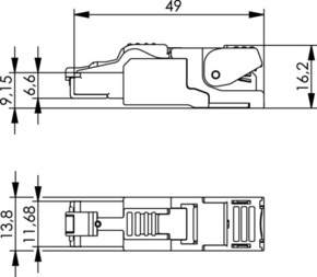 Telegärtner Stecker MFP8 T568 A Cat.6A (IEC) 100023046