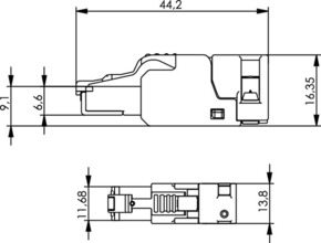 Telegärtner RJ45-Steckverbinder UFP8 T568 A Cat.6A 100023055