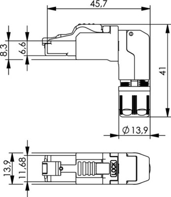 Telegärtner MFP8 Adernmanager 4x90 T568A 100023070