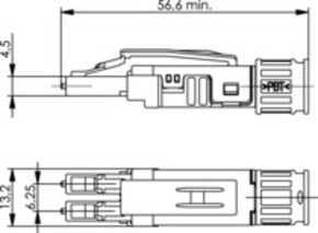 Telegärtner LC Duplex Stecker EasyGrip Singlemode, E9/125 100007123