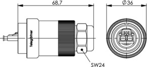 Telegärtner TOC Steckerset IP68 LC Duplex 100007402