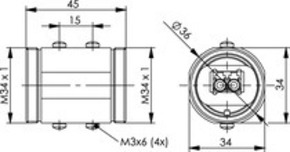 Telegärtner TOC Kupplung IP68 LC Duplex Kupplung 100007407