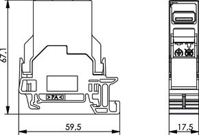 Telegärtner STX Tragschienen-Verbinder mit USB-Kupplung 2.0 100007440