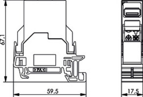 Telegärtner STX Tragschienen-Verbinder mit USB-Kupplung 3.0 100007441