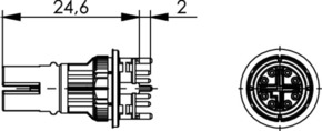 Telegärtner STX M12x1 EBB X-kod. Cat.6A(IEC) 100007550