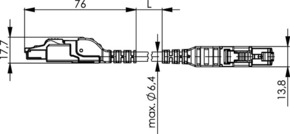 Telegärtner Patchkabel SF/UTP Cat.5 2x2xAWG22/7, 1,0 m 100017301