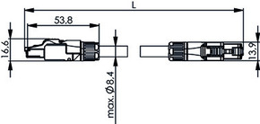 Telegärtner STX RJ45 - RJ45 VL Cat.6A(IEC) 100017337