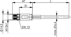 Telegärtner STX M12x1 VL X-kod. Cat.6A (IEC) 100017417