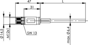 Telegärtner STX M12x1 VL X-kod. Cat.6A (IEC) 100017419