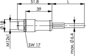 Telegärtner STX M12x1 VL X-kod. Cat.6A (IEC) 100017437