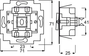 Busch-Jaeger Wippschalter-Einsatz Kreuz 230V 10A 2000/7 US