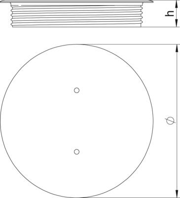 OBO Bettermann Vertr Blindabdeckung o. Bodenbelagaussp. BAB80 9011
