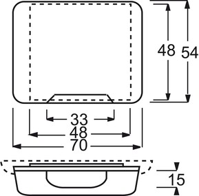 Busch-Jaeger Zentralscheibe platin UAE,50x50,Klappdeck. 1746-20-101