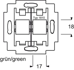 Busch-Jaeger Tragring f.Modular-Jack grüner Sockel 1810