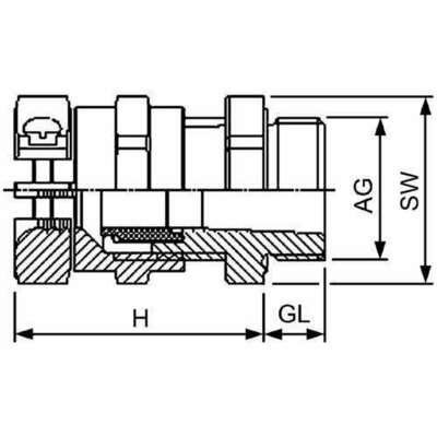 Stahl Trompetenverschraubung 18-25mm HSK-K-MZ-Ex M32