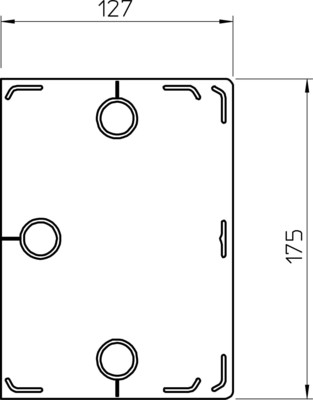 OBO Bettermann Vertr Rangierkanal-Endstück 127x175mm RK-E1117LGR