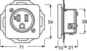 Busch-Jaeger Steckdosen-Einsatz weiß 3016 EUC-212