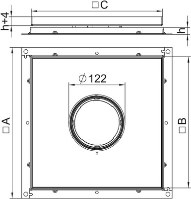 OBO Bettermann Vertr Rahmenkassette 283x283x10mm RKF3 V2 10