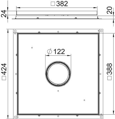OBO Bettermann Vertr Rahmenkassette 383x383x20mm RKF3 V3 20