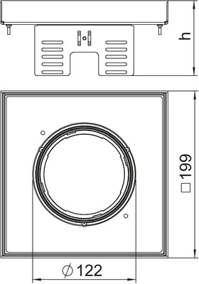 OBO Bettermann Vertr Kassette quadratisch 200x200mm RKFN2 UZD3 4VS20