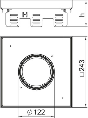 OBO Bettermann Vertr Kassette quadratisch 243x243mm RKFN2UZD3 9VS20