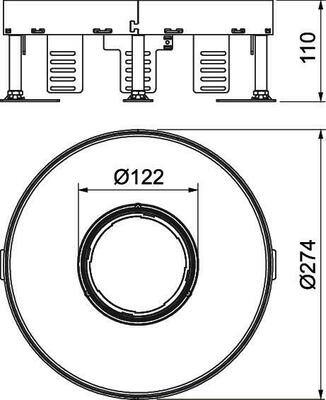 OBO Bettermann Vertr Kassette rund D=275mm RKFR2 7 V25
