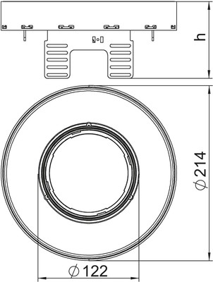 OBO Bettermann Vertr Kassette rund D=215mm RKFRN2UZD3R4VS25