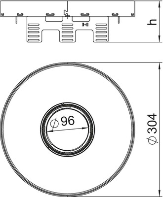 OBO Bettermann Vertr Kassette rund D=305mm RKFRN2UZD3R9VS25