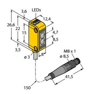 Turck Opto Sensor Lichtschranke Q12RB6LPQ