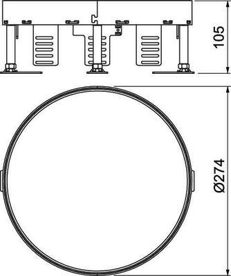OBO Bettermann Vertr Kassette rund D=275mm blind RKR2 7M 25