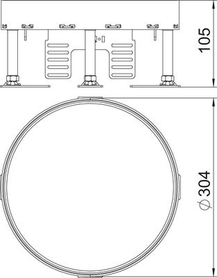 OBO Bettermann Vertr Kassette rund D=305mm blind RKR2 9M 25