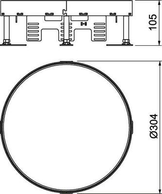 OBO Bettermann Vertr Kassette rund D=305mm blind RKR2 9V 20