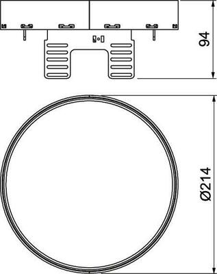 OBO Bettermann Vertr Kassette rund D=215mm blind RKRN2UZD3R4MS25